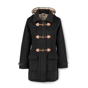 Hope & Henry Women's Toggle Duffle Coat with Detachable Hood